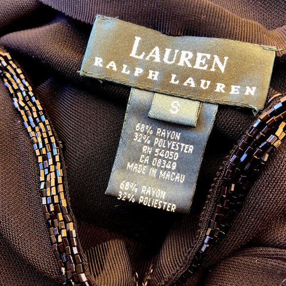 Lauren Ralph Lauren Black Cardigan Sweater BEADS - Picture 10 of 15